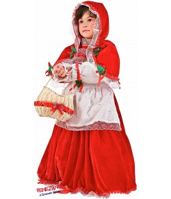 Costume di carnevale CAPPUCCETTO ROSSO IN VELLUTO